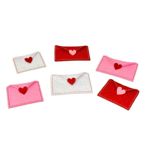 No brand / Not sure Other - Valentine Felt Love Letters Mini Scatter Decor Miniature Red Pink Tier Tray